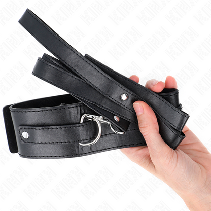 Colar KINK com cinto para BDSM, ajustável e elegante.