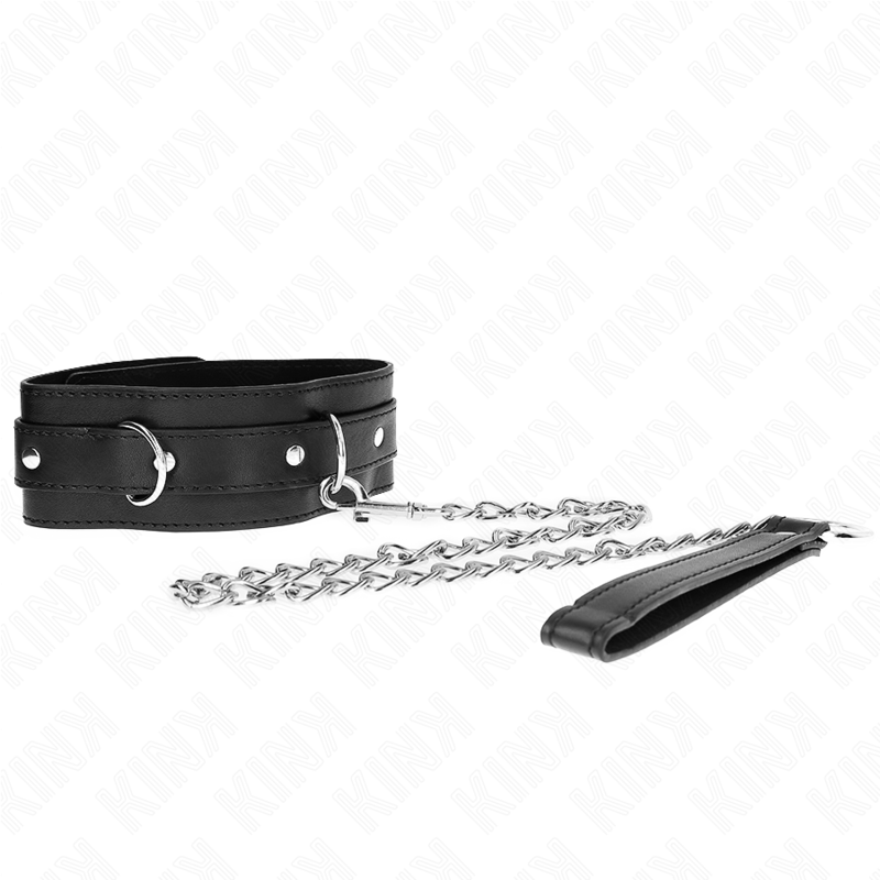 KINK Colar com Cinto 65cm e Alça 54x4,5cm Preto, mostrando detalhes do material e fechos
