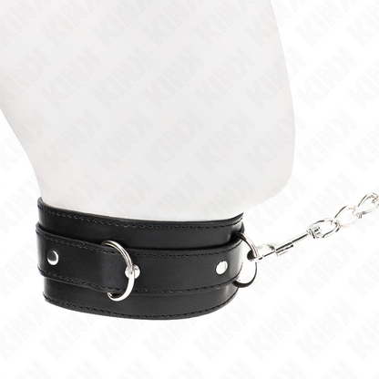 KINK Colar com Cinto 65cm e Alça 54x4,5cm Preto, mostrando detalhes do material e fechos