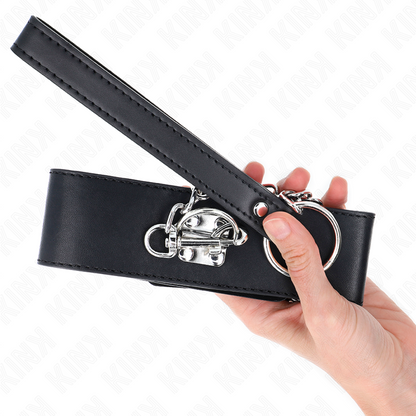 Colar Básico KINK com Trela de 65cm para sessões BDSM, em material resistente e elegante.