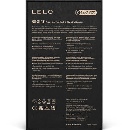 Close-up do LELO GIGI™ 3 Vibrador Ponto G Recarregável com App Rosa, mostrando seu design ergonómico e silicone suave.