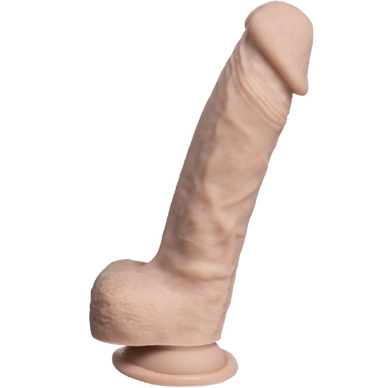 Detalhe do Dildo Realístico SILEXD Modelo 1 em Silicone Silexpan 21.5 CM com ventosa e textura realista.