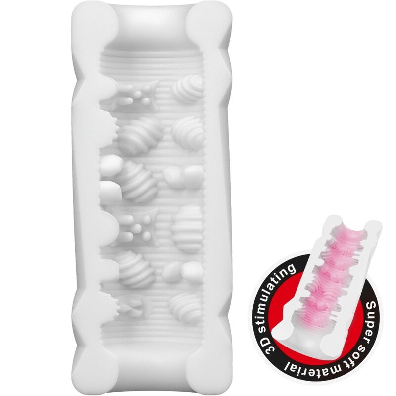 PRETTY LOVE Masturbador Masculino Tipo Lata com Tampa Flip, mostrando seu design discreto e material macio.