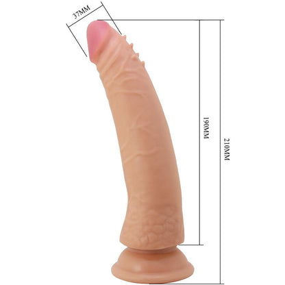 Dildo realista PRETTY LOVE Kable de 21 cm com ventosa e textura de pele, na cor carne.
