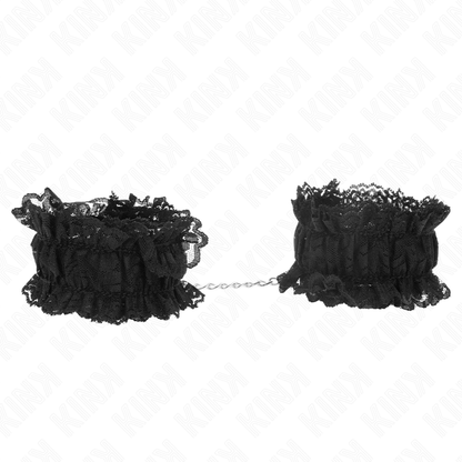 Esposas de Muñeca Elásticas de Encaje Negro