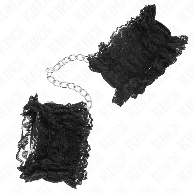 Esposas de Muñeca Elásticas de Encaje Negro