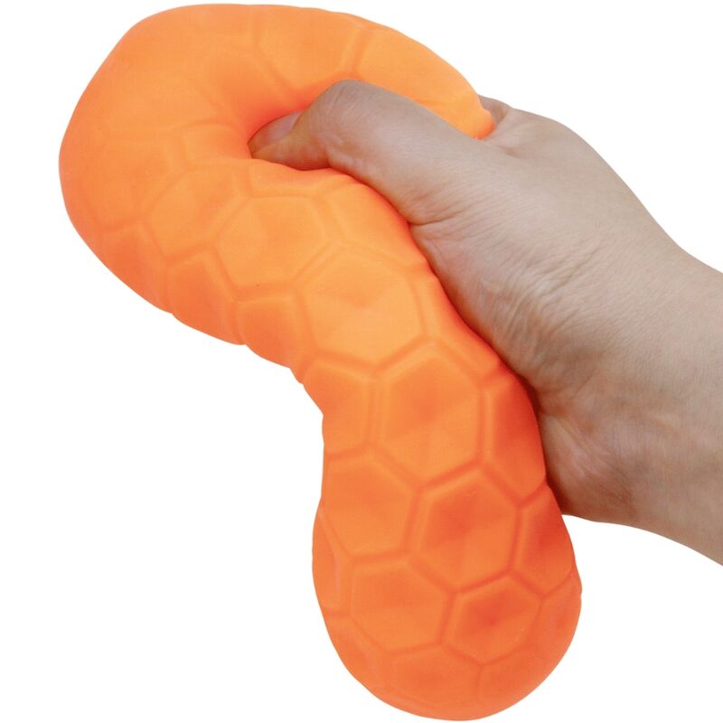 Masturbador Masculino PRETTY LOVE Twin Balls Laranja com bolas internas para estimulação.