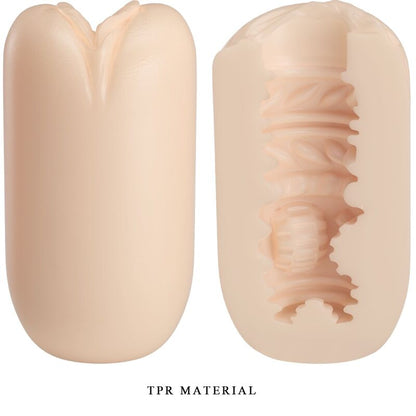 Close-up of the PRETTY LOVE Masturbador Masculino Masha, showing its egg shape and texture.