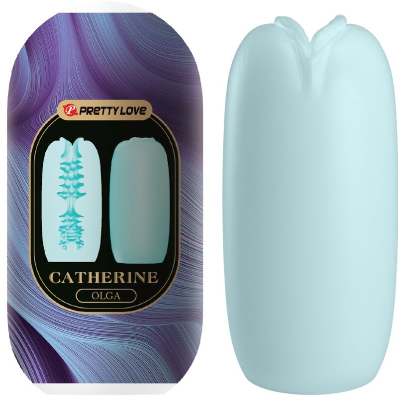PRETTY LOVE Masturbador Masculino Olga Azul com detalhes da textura interna