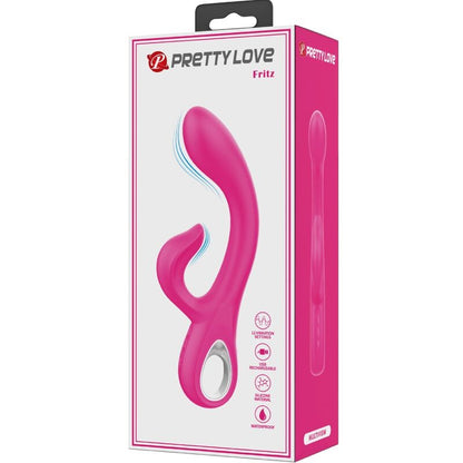 Vibrador Rabbit PRETTY LOVE Fritz Rosa com 12 Vibrações para dupla estimulação