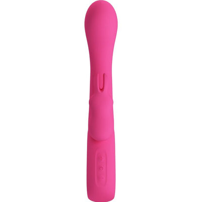 Close-up of the PRETTY LOVE Vibrador Rabbit Novak Rosa showing its silicone texture and ergonomic design.