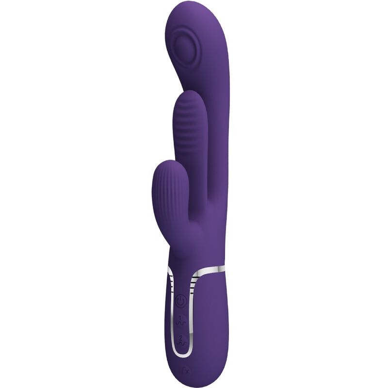 Vibrador Pretty Love Shania Triple Rabbit Roxo com estimulador