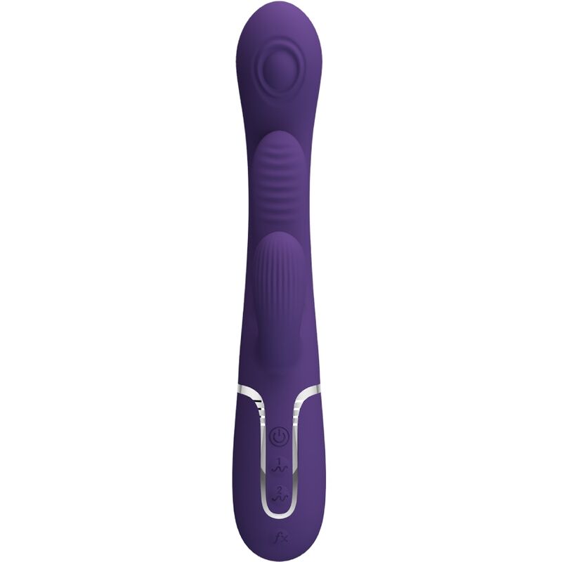 Vibrador Pretty Love Shania Triple Rabbit Roxo com estimulador