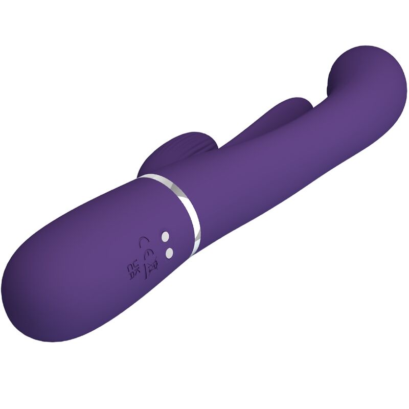 Vibrador Pretty Love Shania Triple Rabbit Roxo com estimulador