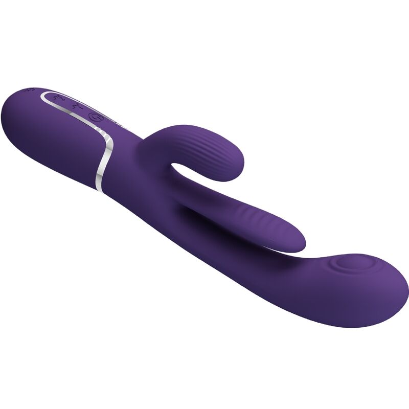 Vibrador Pretty Love Shania Triple Rabbit Roxo com estimulador
