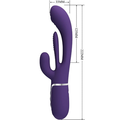 Vibrador Pretty Love Shania Triple Rabbit Roxo com estimulador