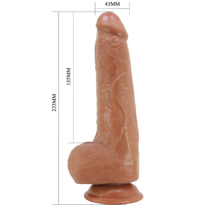 Close-up do Dildo Realista PRETTY LOVE Draco 23 CM com Ventosa, mostrando sua textura e características.
