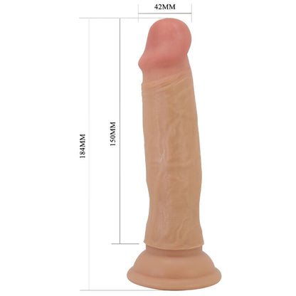 Dildo realista PRETTY LOVE Quentin 18cm de cor carne com ventosa na base