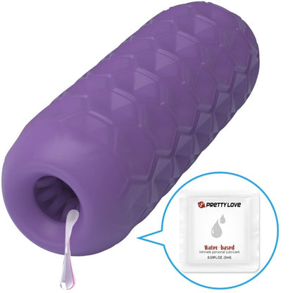PRETTY LOVE Masturbador Masculino Twin Balls Roxo para prazer e estimulação intensos.