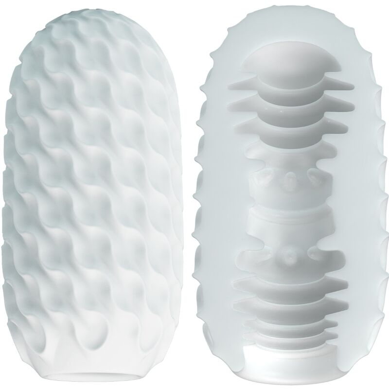 Close-up do masturbador masculino PRETTY LOVE Venus X em formato de ovo, mostrando a textura e design.