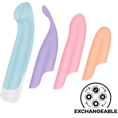 Vibrador Satisfyer G-Spot Wave 4 cinza escuro com tecnologia de ondas robóticas e 12 programas de vibração para estimulação do ponto G.