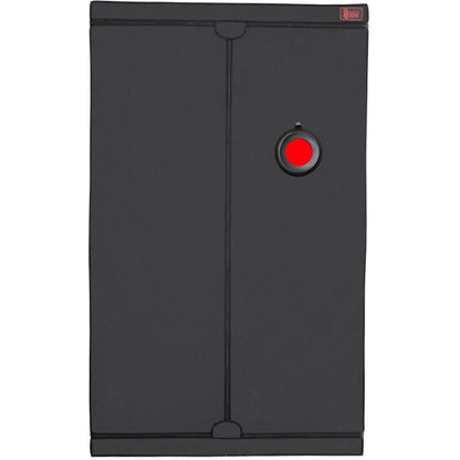 SECRET DOME Cabine Cúpula BDSM em preto e vermelho para submissão e controle consensual.