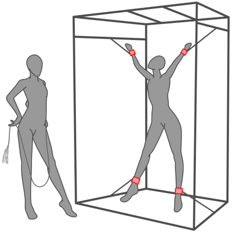 SECRET DOME Cabine Cúpula BDSM em preto e vermelho para submissão e controle consensual.