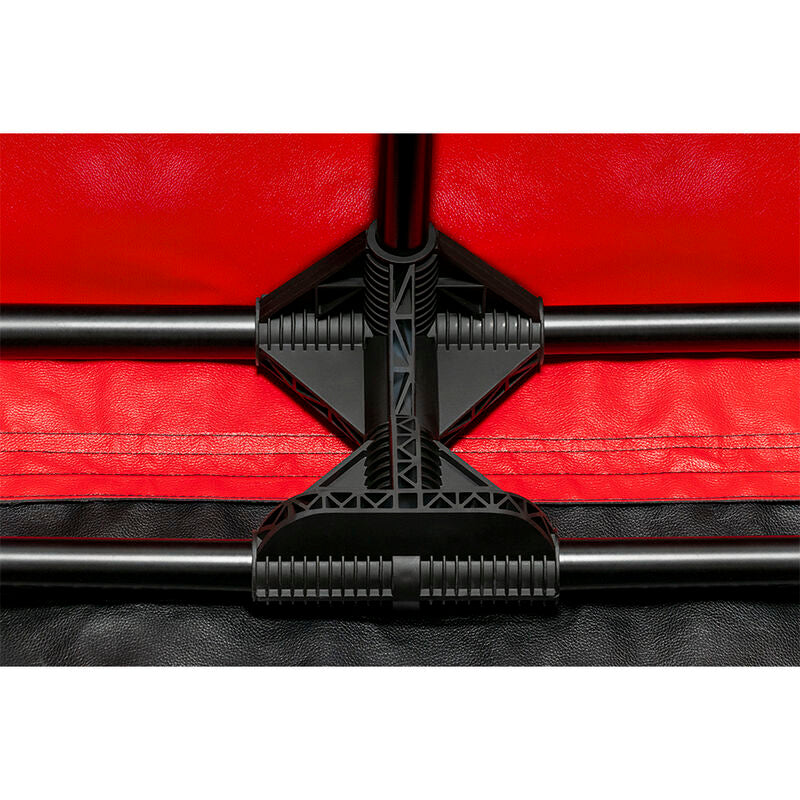 SECRET DOME Cabine Cúpula BDSM em preto e vermelho para submissão e controle consensual.