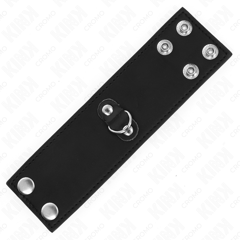 Detalhes do Anel Peniano de Couro KINK com Fecho de Pressão para BDSM