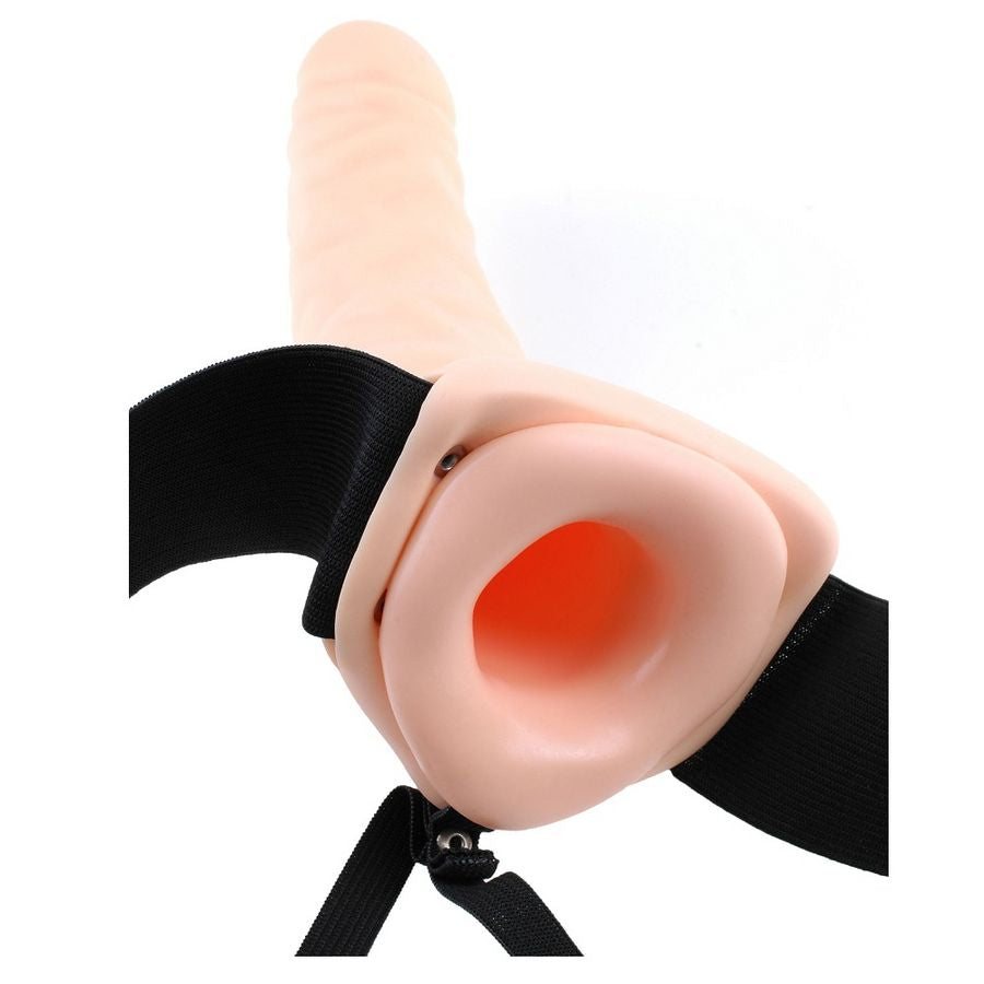 FETISH FANTASY SERIES Dildo Vibrador Oco Strap-On 19 CM com arnês ajustável para aumento e prazer.