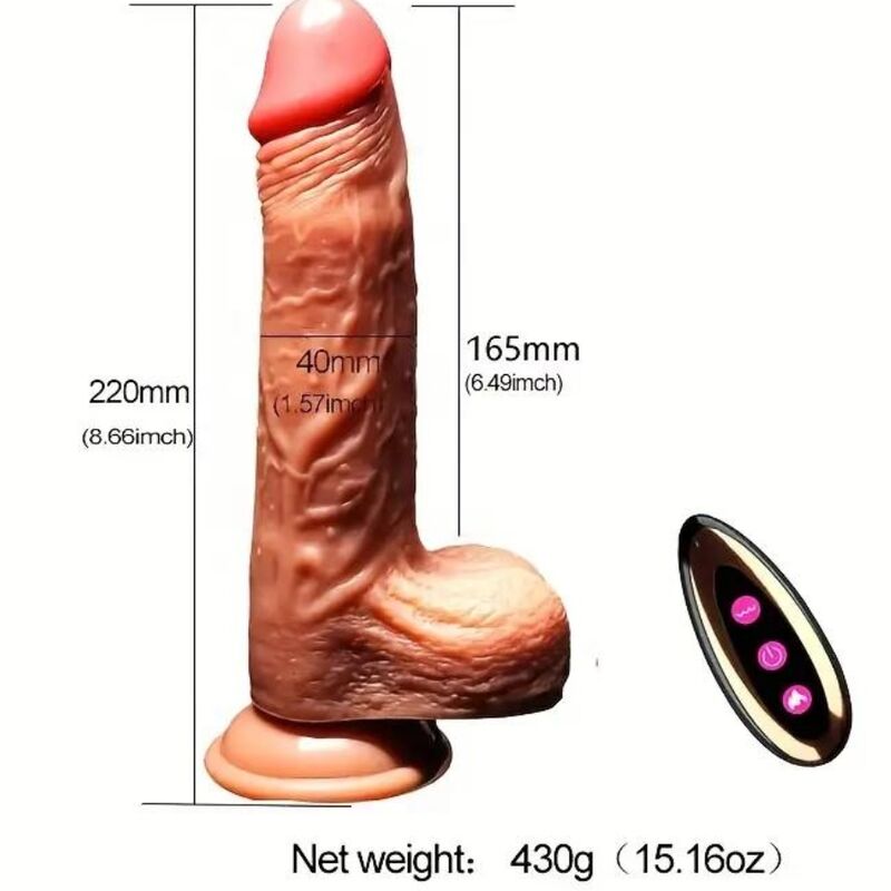 Armony Dildo Realista Vibratório Recarregável com Controlo Remoto em close-up