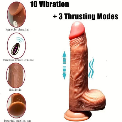 Armony Dildo Realista Vibratório Recarregável com Controlo Remoto em close-up