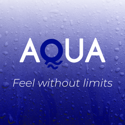 Frasco de Lubrificante Íntimo AQUA QUALITY à Base de Água de 1000 ML, mostrando a embalagem transparente e o líquido sedoso.