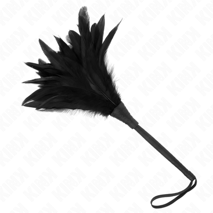KINK - PLUMAS DE POLLO EN FORMA DE CUERNO BLACK MAIDS 36 CM