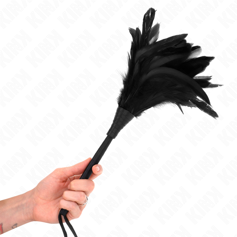 KINK - PLUMAS DE POLLO EN FORMA DE CUERNO BLACK MAIDS 36 CM