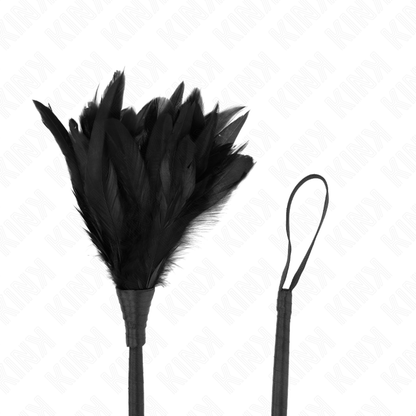KINK - PLUMAS DE POLLO EN FORMA DE CUERNO BLACK MAIDS 36 CM