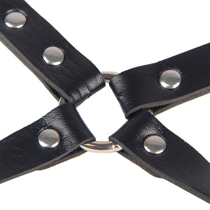 SUBBLIME Algemas com Cinto de Bondage Preto Tamanho Único, para exploração BDSM.