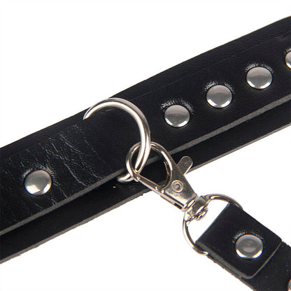 SUBBLIME Algemas com Cinto de Bondage Preto Tamanho Único, para exploração BDSM.