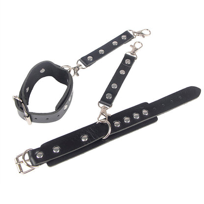SUBBLIME Algemas com Cinto de Bondage Preto Tamanho Único, para exploração BDSM.