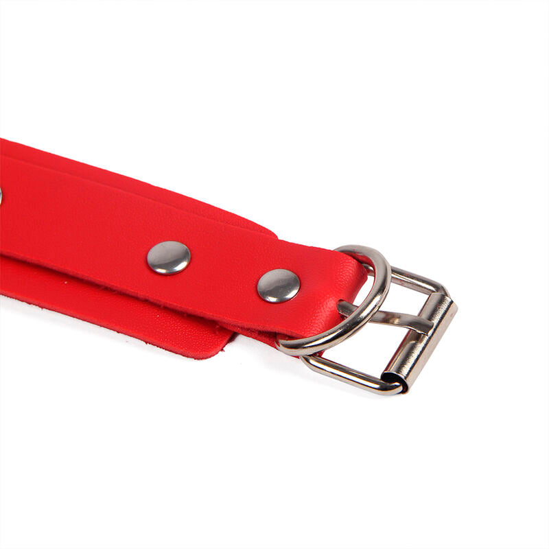 Imagem de SUBBLIME Algemas com Cinto Bondage Vermelho, mostrando detalhes do material e design.