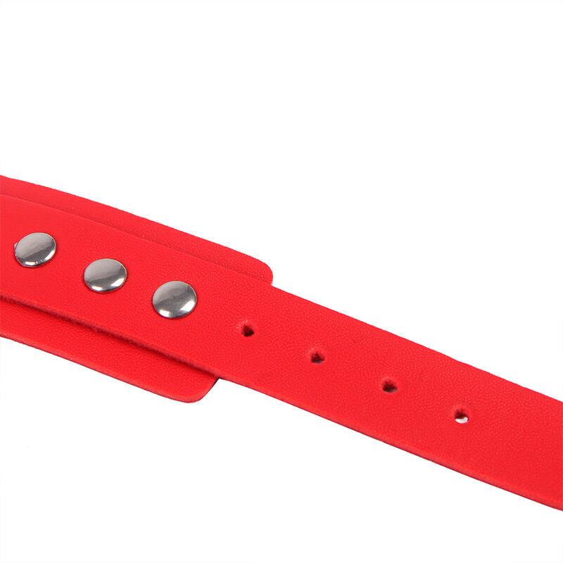 Imagem de SUBBLIME Algemas com Cinto Bondage Vermelho, mostrando detalhes do material e design.