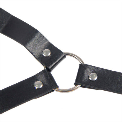 Pinças para Mamilos SUBBLIME Bondage com Tiras de Couro Pretas, detalhe do mecanismo ajustável e design.