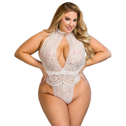 Body de Renda Branco Subblime Tamanho S/M, detalhes do design e textura da renda.