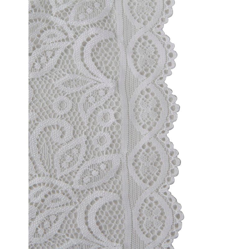 SUBBLIME Body de Renda Branco L/XL, detalhe da textura e design sensual