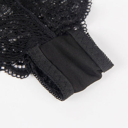 SUBBLIME Conjunto Lingerie Camisola e Calcinha de Seda e Renda Preta S/M