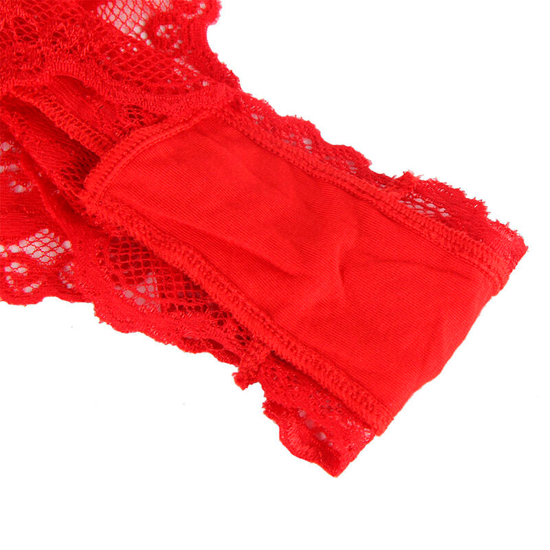 SUBBLIME Body Sexy Vermelho com Babados e Cinto L/XL, detalhe do tecido e design.