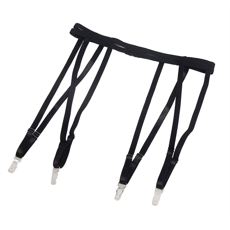 Body Subblime com Cinta-Liga Preto S/M em tecido delicado e design sedutor