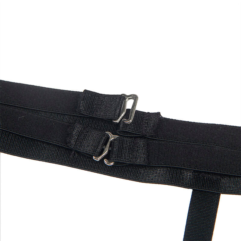 Body Subblime com Cinta-Liga Preto S/M em tecido delicado e design sedutor