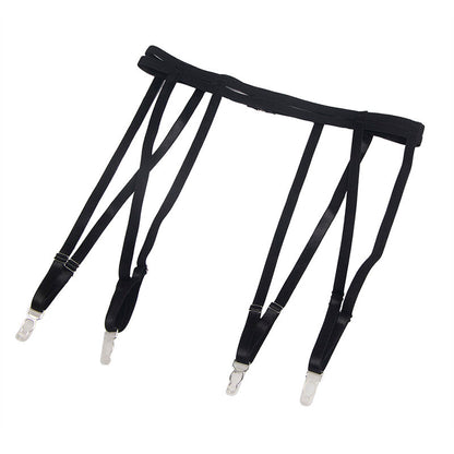 SUBBLIME Body com Cinta-Liga Preto L/XL em detalhe, mostrando o tecido e design sensual.