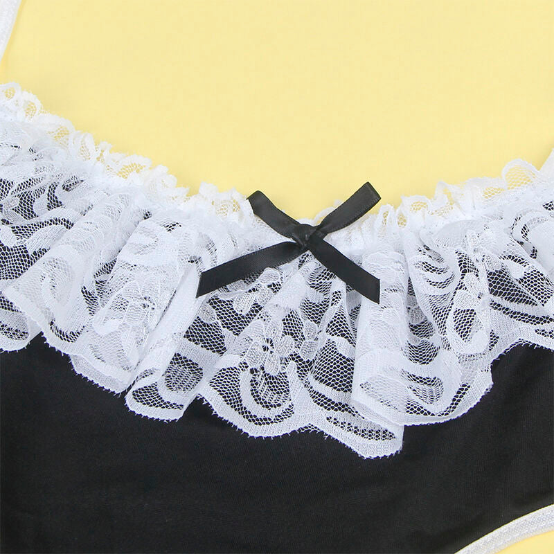 Imagem da SUBBLIME Fantasia de Empregada Sexy Preto/Branco S/M
